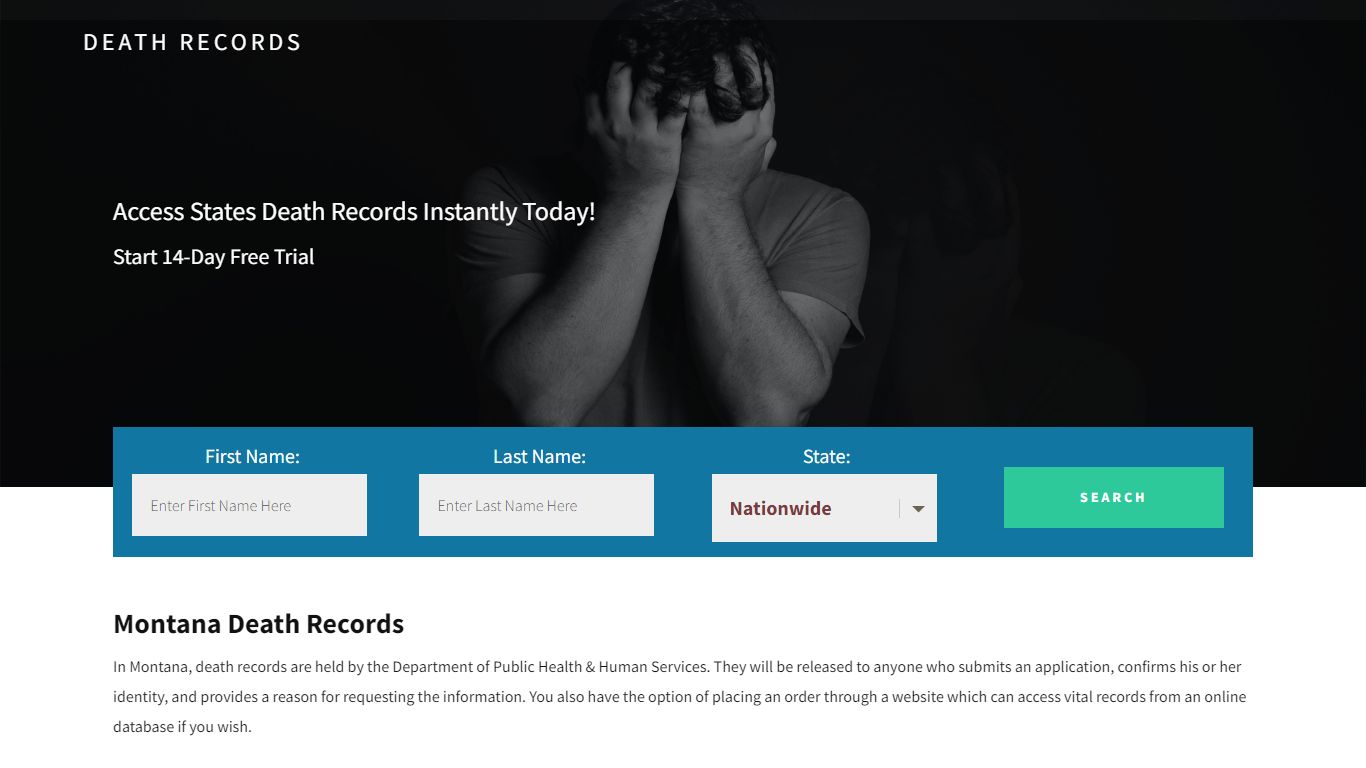Montana Death Records | Enter Name and Search | 14 Days Free